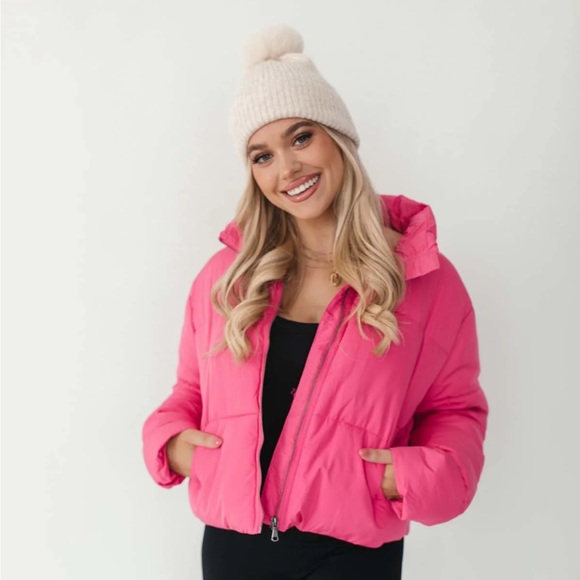 Jackets & Blazers - Hot pink puffer jacket